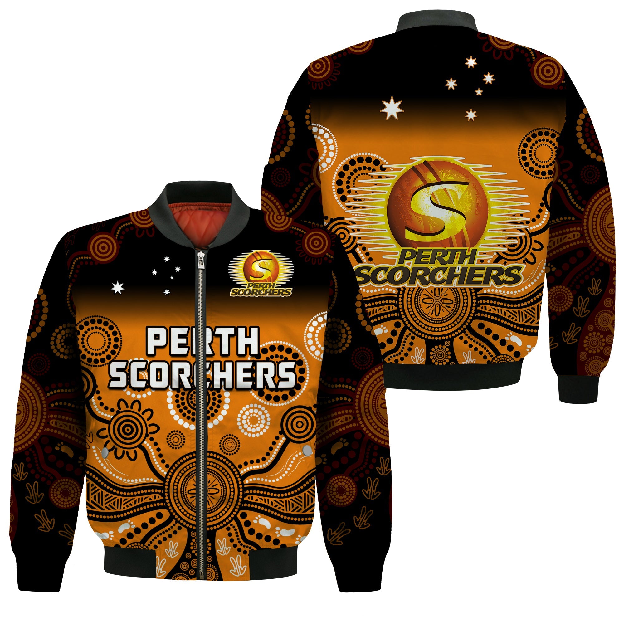 perth-scorchers-bomber-jacket-gradient-aboriginal-dot-painting