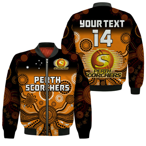 custom-text-and-number-perth-scorchers-bomber-jacket-gradient-aboriginal-dot-painting