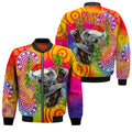 australia-koala-aboriginal-bomber-jacket-rainbow-tie-dye-merry-christmas
