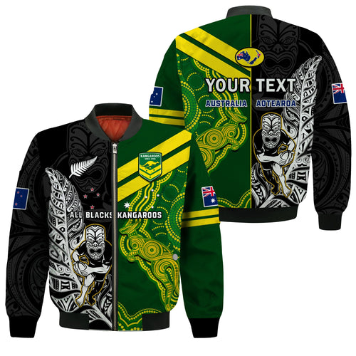 custom-personalised-australia-kangaroos-and-all-black-rugby-bomber-jacket-aboriginal-mix-nz-maori-fern
