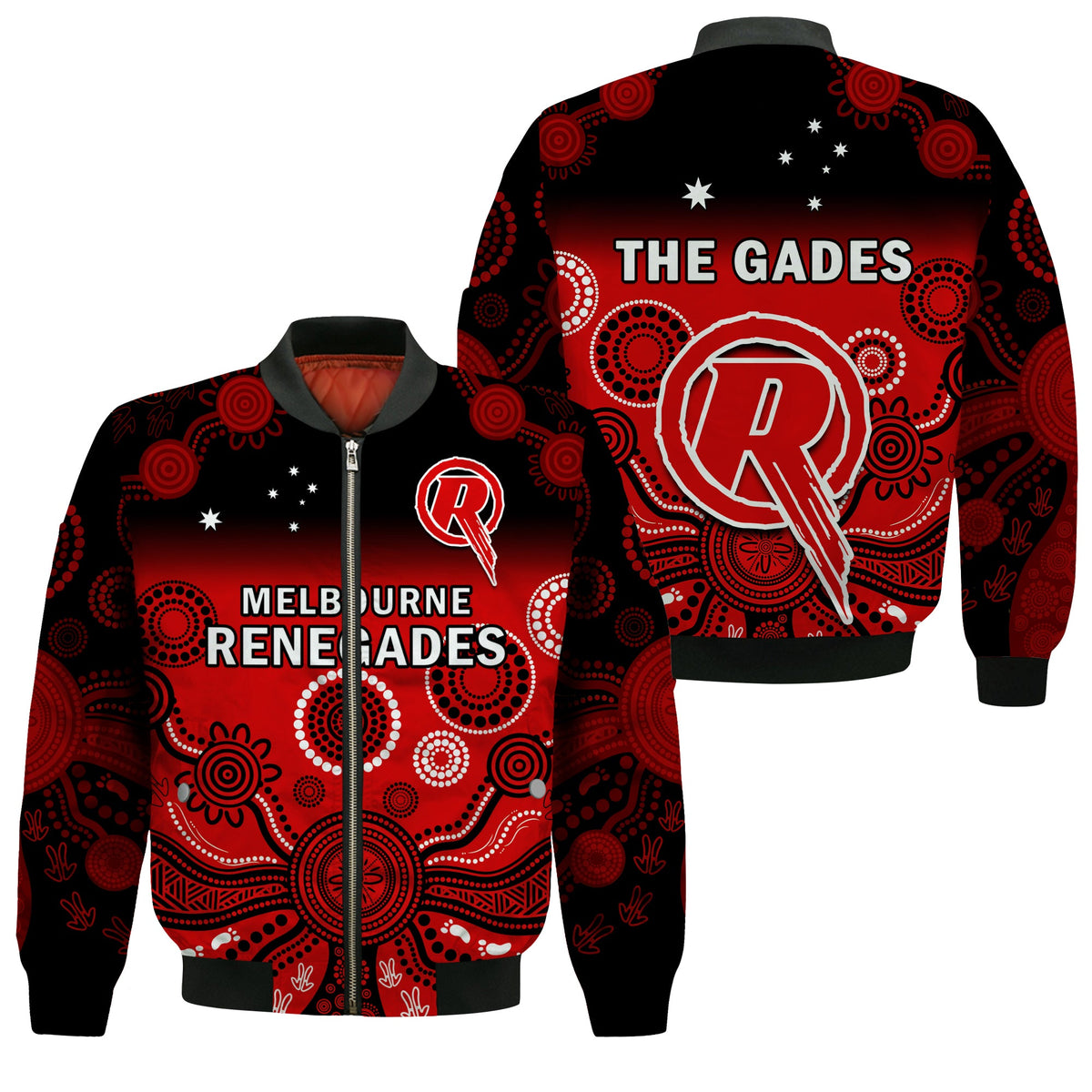 melbourne-renegades-bomber-jacket-gradient-aboriginal-dot-painting