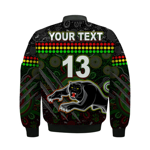 custom-text-and-number-panthers-bomber-jacket-premiers-2022-aboriginal