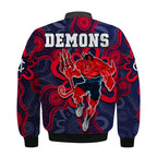 demons-football-2022-bomber-jacket-australian-aboriginal-dot-painting
