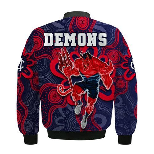 demons-football-2022-bomber-jacket-australian-aboriginal-dot-painting