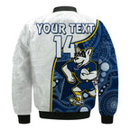 custom-text-and-number-cowboys-rugby-bomber-jacket-macost-indigenous-pattern-2022-premiers