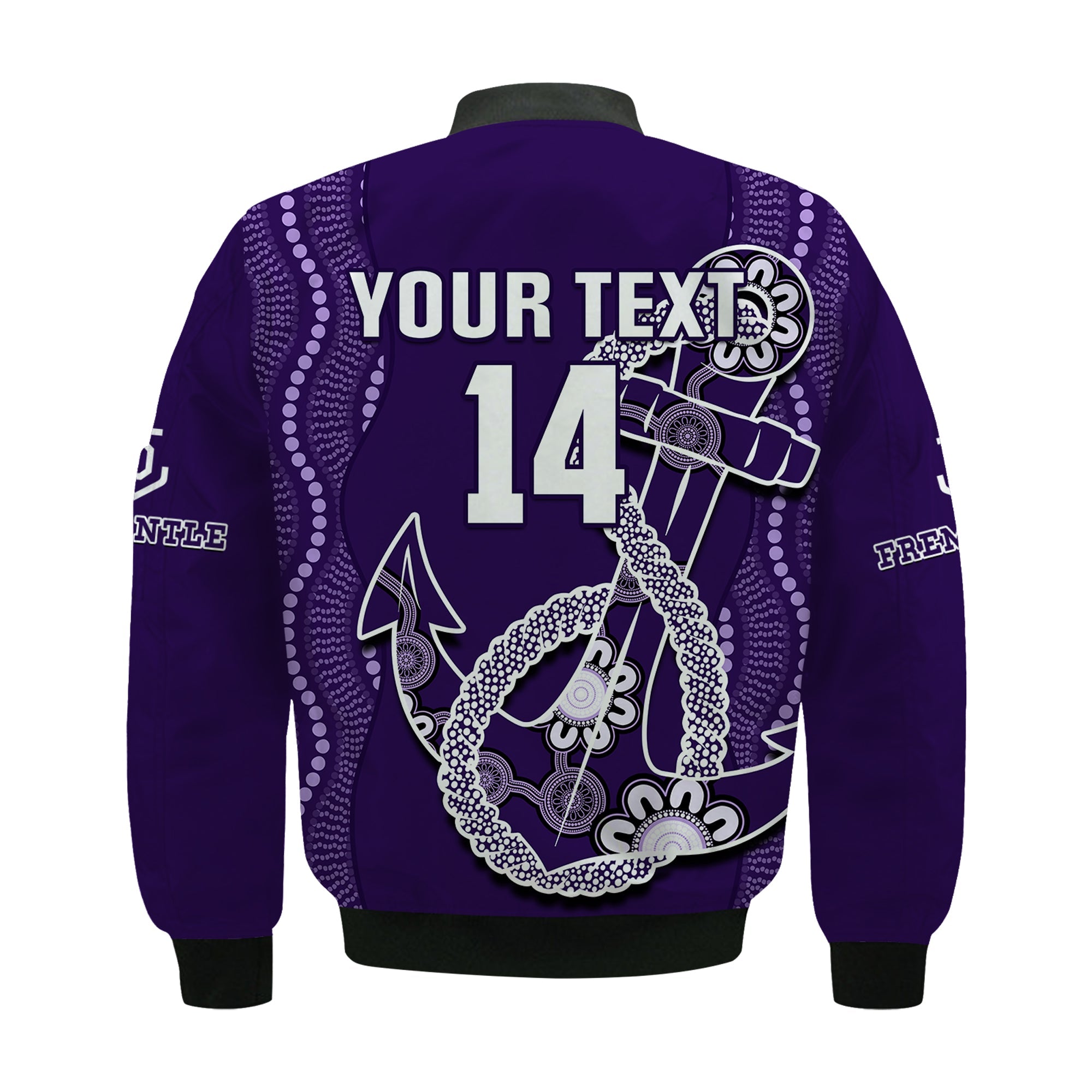 custom-text-and-number-dockers-football-bomber-jacket-fremantle-anchor-mix-aboriginal-pattern-dynamic-style