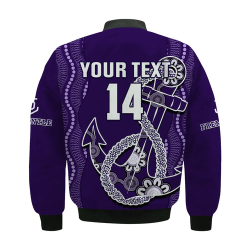 custom-text-and-number-dockers-football-bomber-jacket-fremantle-anchor-mix-aboriginal-pattern-dynamic-style