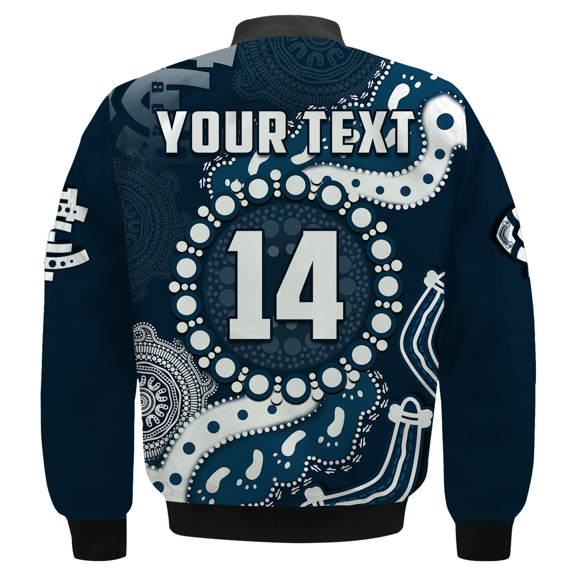 custom-text-and-number-carlton-football-bomber-jacket-blues-1864-boomerang-indigenous-artsy