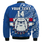 custom-text-and-number-bulldogs-football-bomber-jacket-scraggers-1877-aboriginal-dot-painting-newest-version