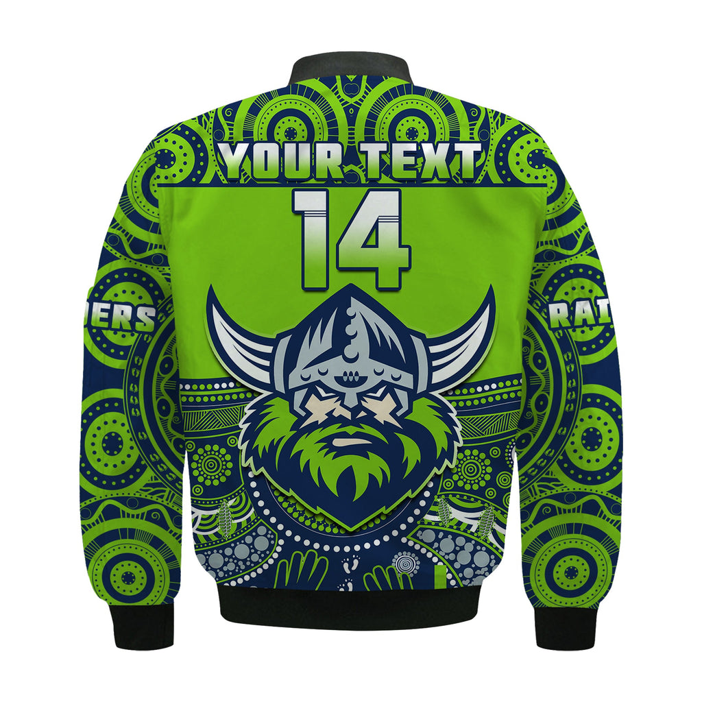 custom-text-and-number-raiders-rugby-bomber-jacket-aboriginal-pattern