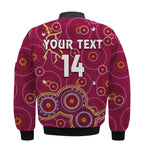 custom-text-and-number-maroons-rugby-bomber-jacket-kangaroo-indigenous-pattern-unique-version