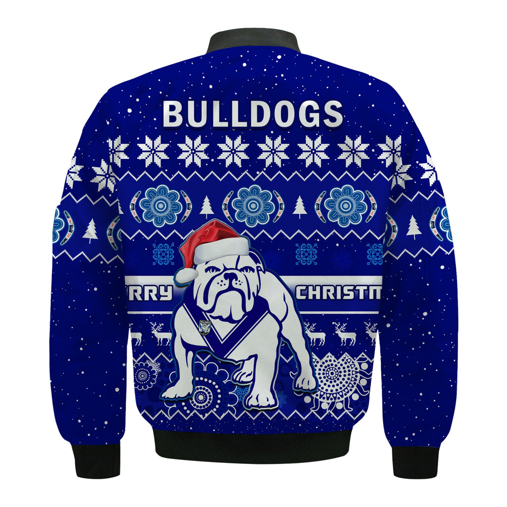 custom-personalised-bulldogs-rugby-christmas-bomber-jacket-berries-merry-xmas-aboriginal-art