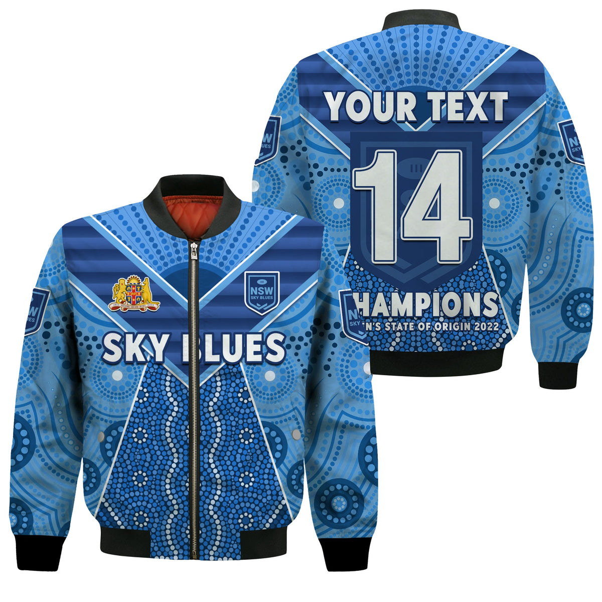 custom-text-and-number-nsw-sky-blues-bomber-jacket-the-champions-womens-state-of-origin-2022