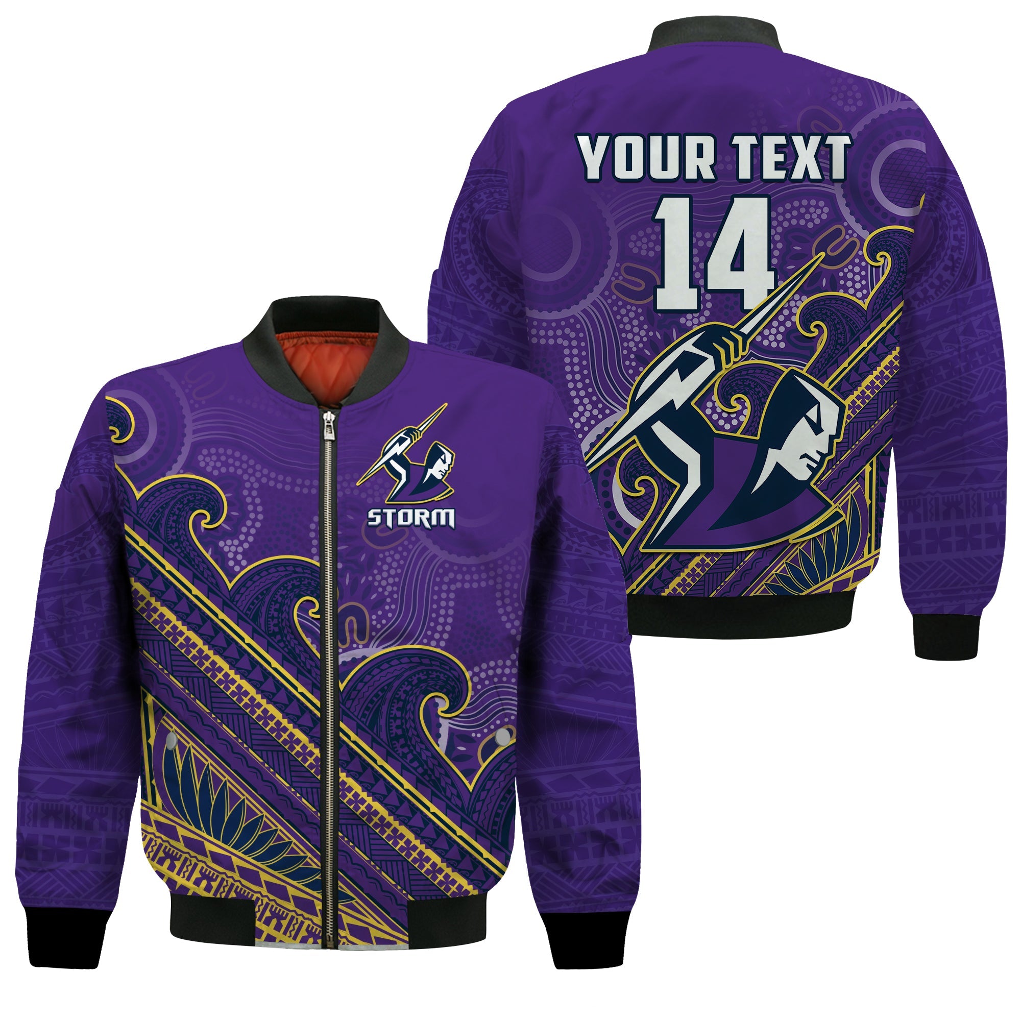 custom-text-and-number-storm-rugby-bomber-jacket-melbourne-pasifika-aboriginal-gradient-polynesian