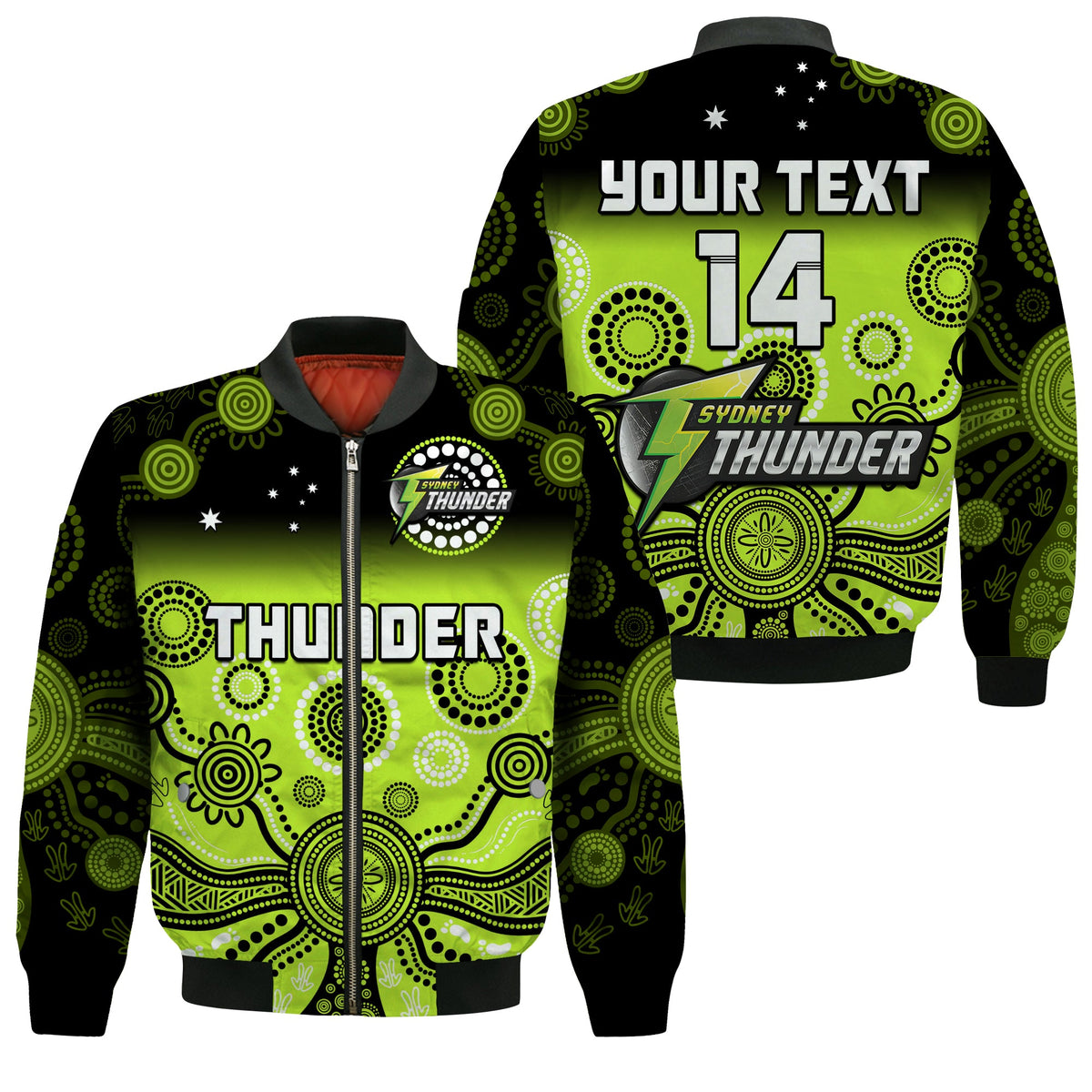 custom-text-and-number-thunder-bomber-jacket-sydney-gradient-aboriginal-art