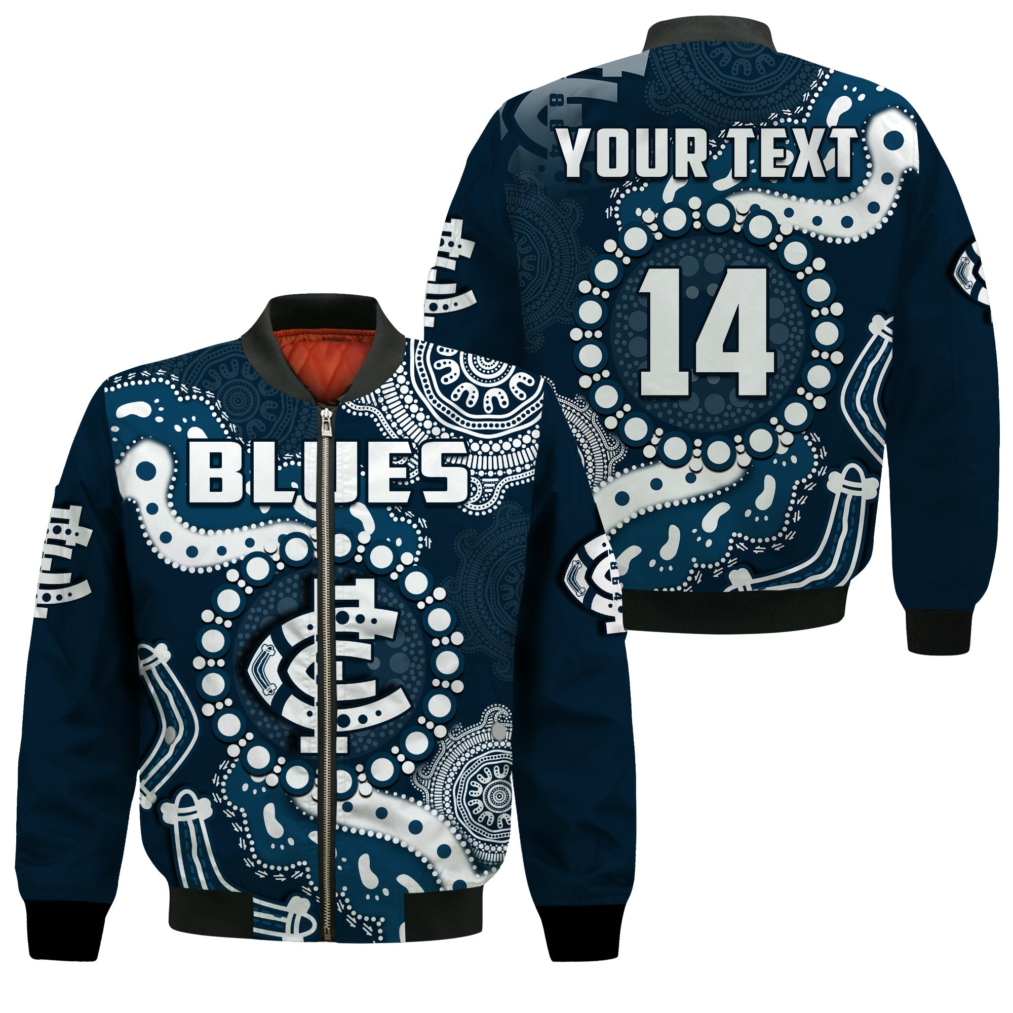 custom-text-and-number-carlton-football-bomber-jacket-blues-1864-boomerang-indigenous-artsy