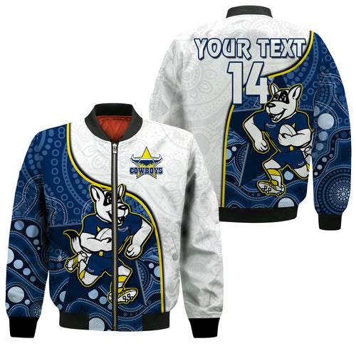 custom-text-and-number-cowboys-rugby-bomber-jacket-macost-indigenous-pattern-2022-premiers
