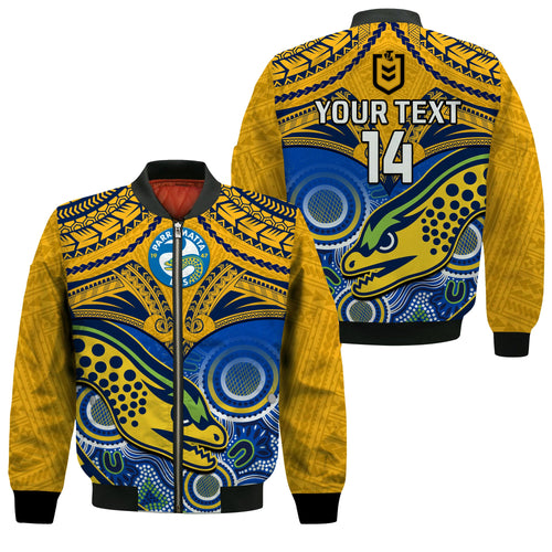 custom-text-and-number-parramatta-rugby-2023-bomber-jacket-go-eels-polynesian-mix-indigenous-art