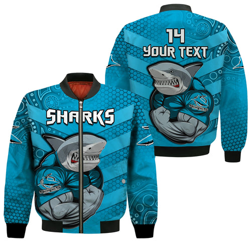 custom-text-and-number-sharks-rugby-bomber-jacket-go-sharkies-aboriginal-sporty-version-ver04