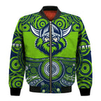 custom-text-and-number-raiders-rugby-bomber-jacket-aboriginal-pattern