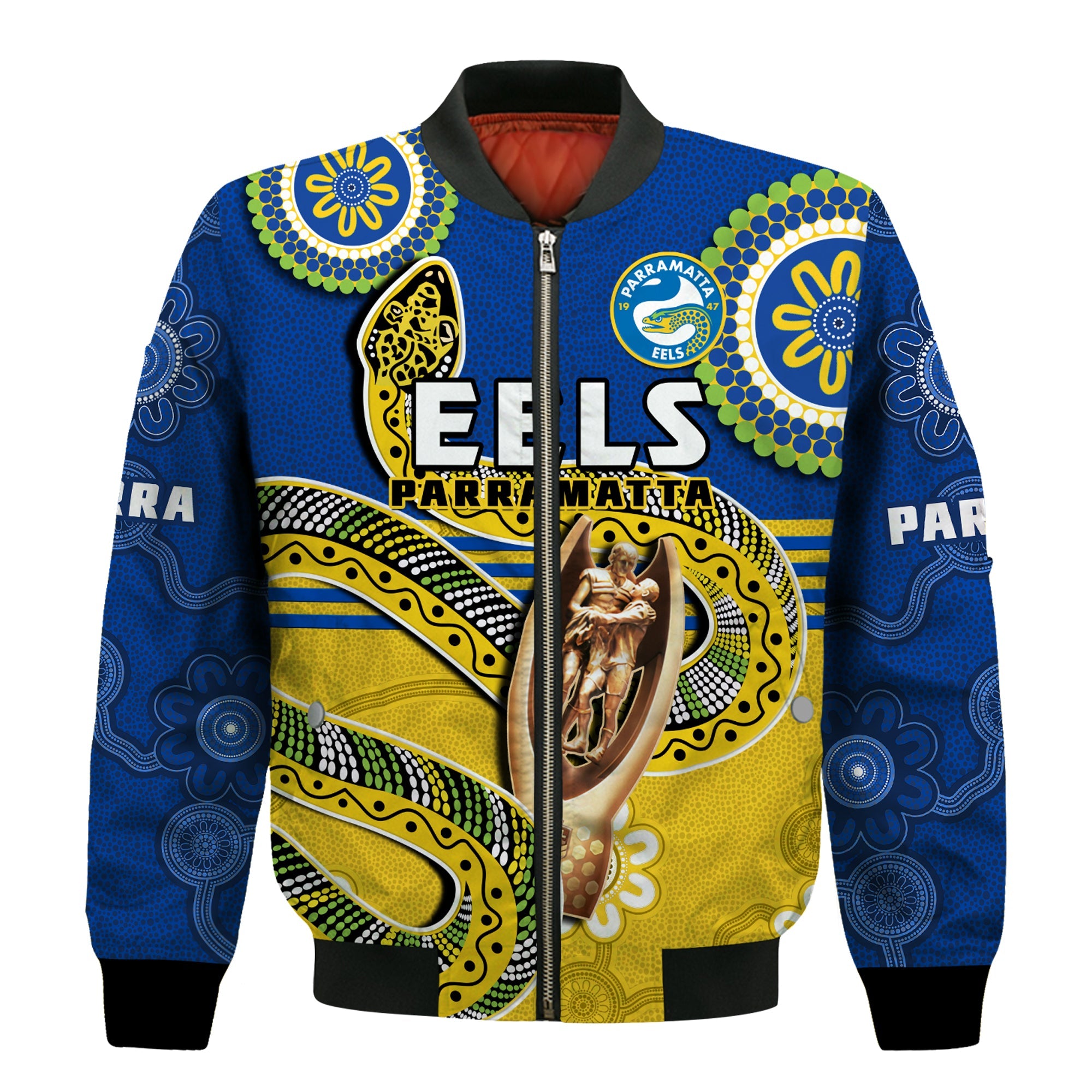 custom-text-and-number-eels-rugby-bomber-jacket-parra-2022-indigenous-proud-premiers