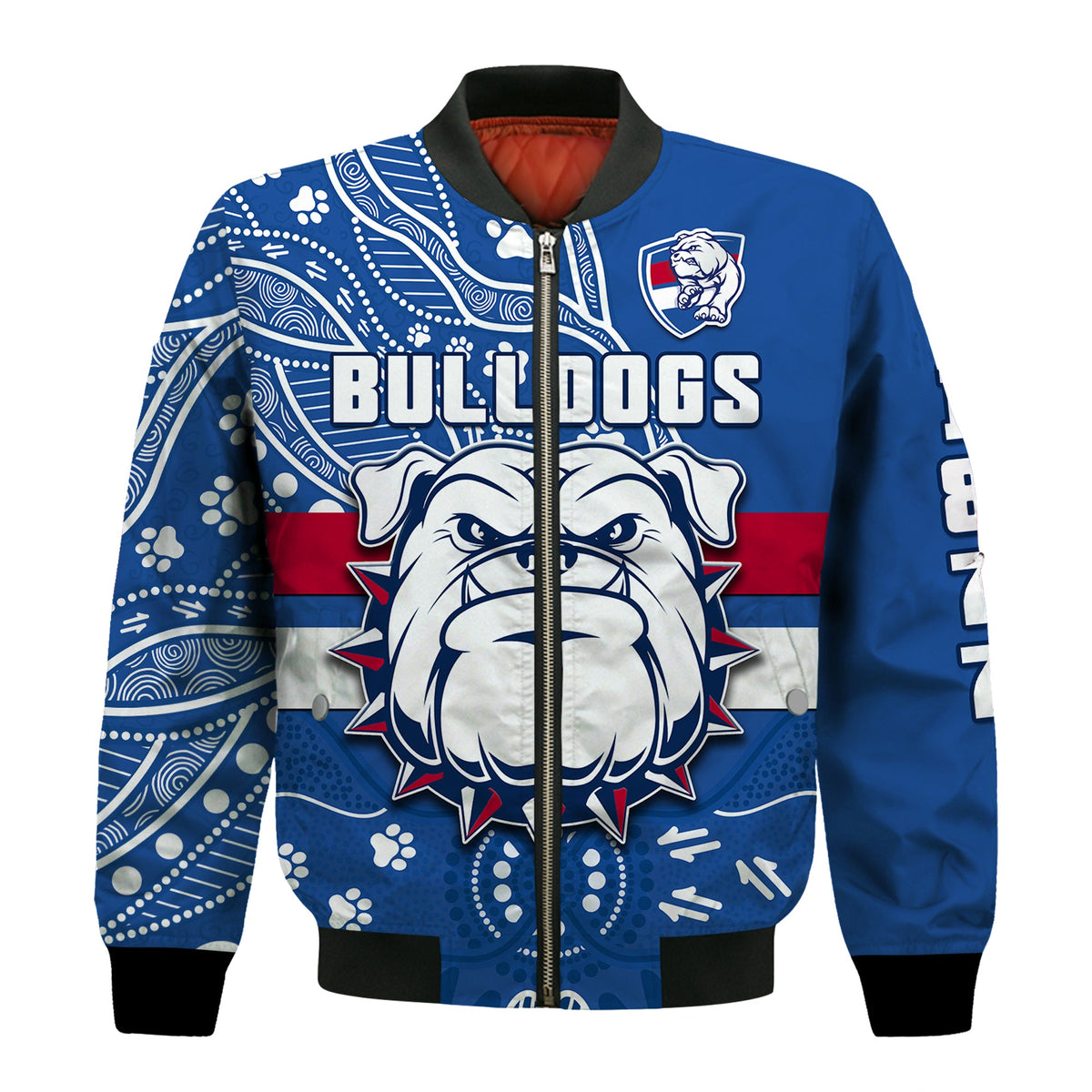 bulldogs-football-bomber-jacket-scraggers-1877-aboriginal-dot-painting-newest-version