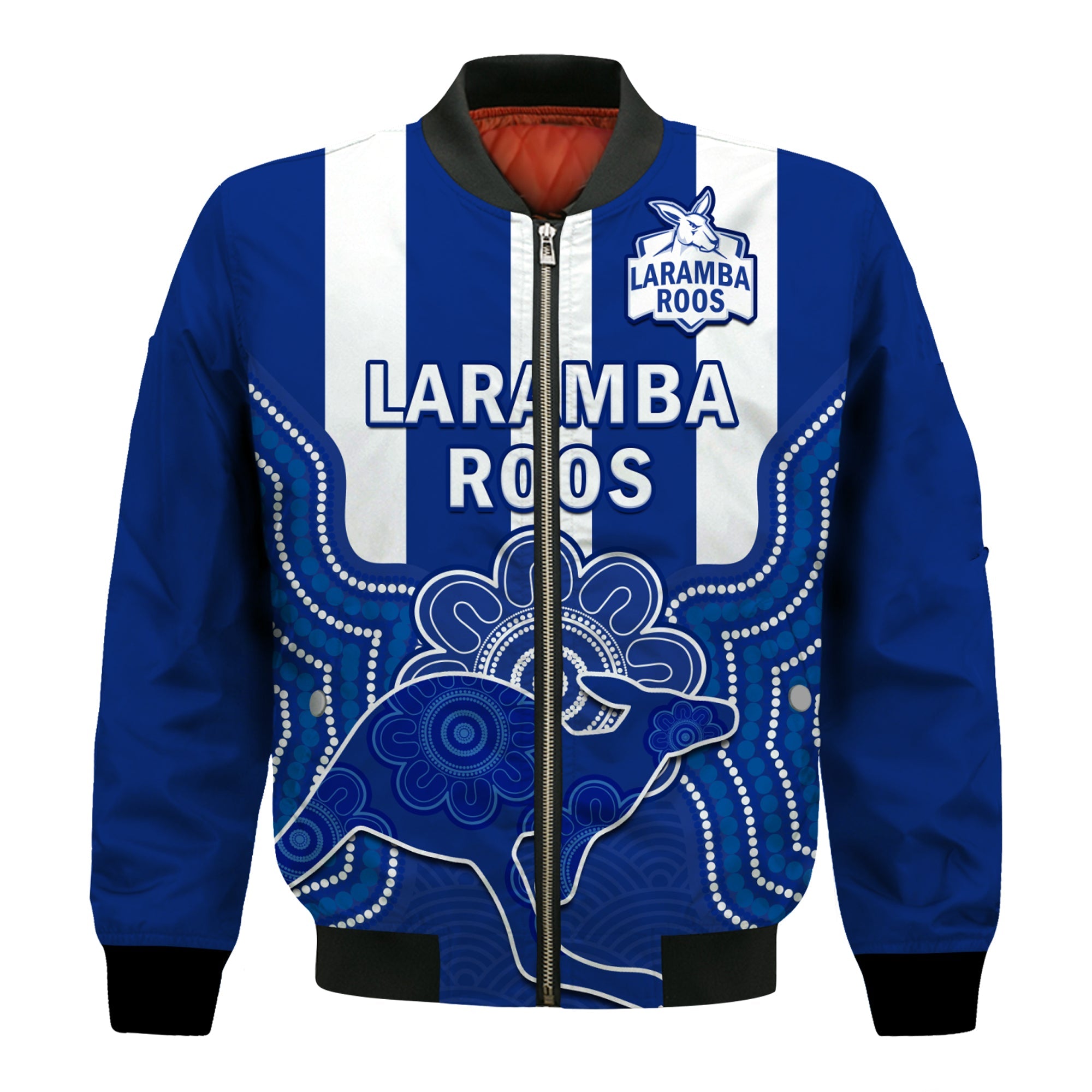 custom-text-and-number-laramba-football-bomber-jacket-roos-aboriginal-art