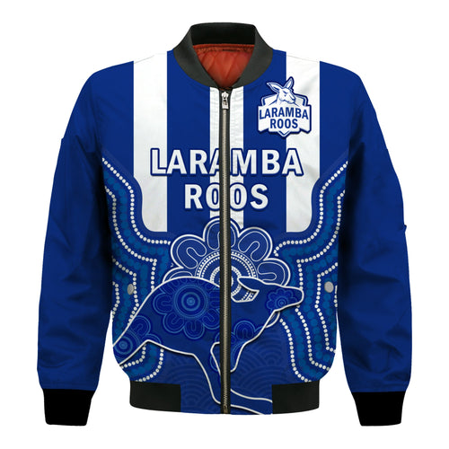 custom-text-and-number-laramba-football-bomber-jacket-roos-aboriginal-art