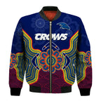 custom-text-and-number-adelaide-football-bomber-jacket-crows-aboriginal-art
