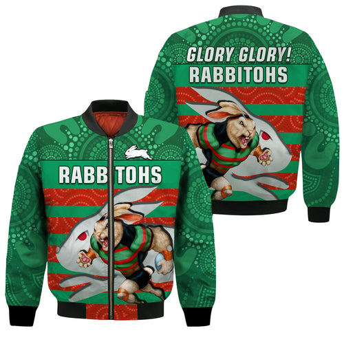 rabbitohs-rugby-bomber-jacket-aboriginal-dot-painting-glory-glory-sporty-style