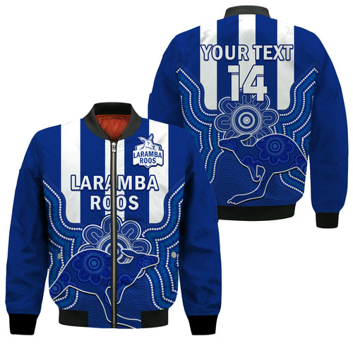 custom-text-and-number-laramba-football-bomber-jacket-roos-aboriginal-art
