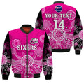 custom-text-and-number-sydney-sixers-bomber-jacket-cricket-indigenous-australian-art-ver01