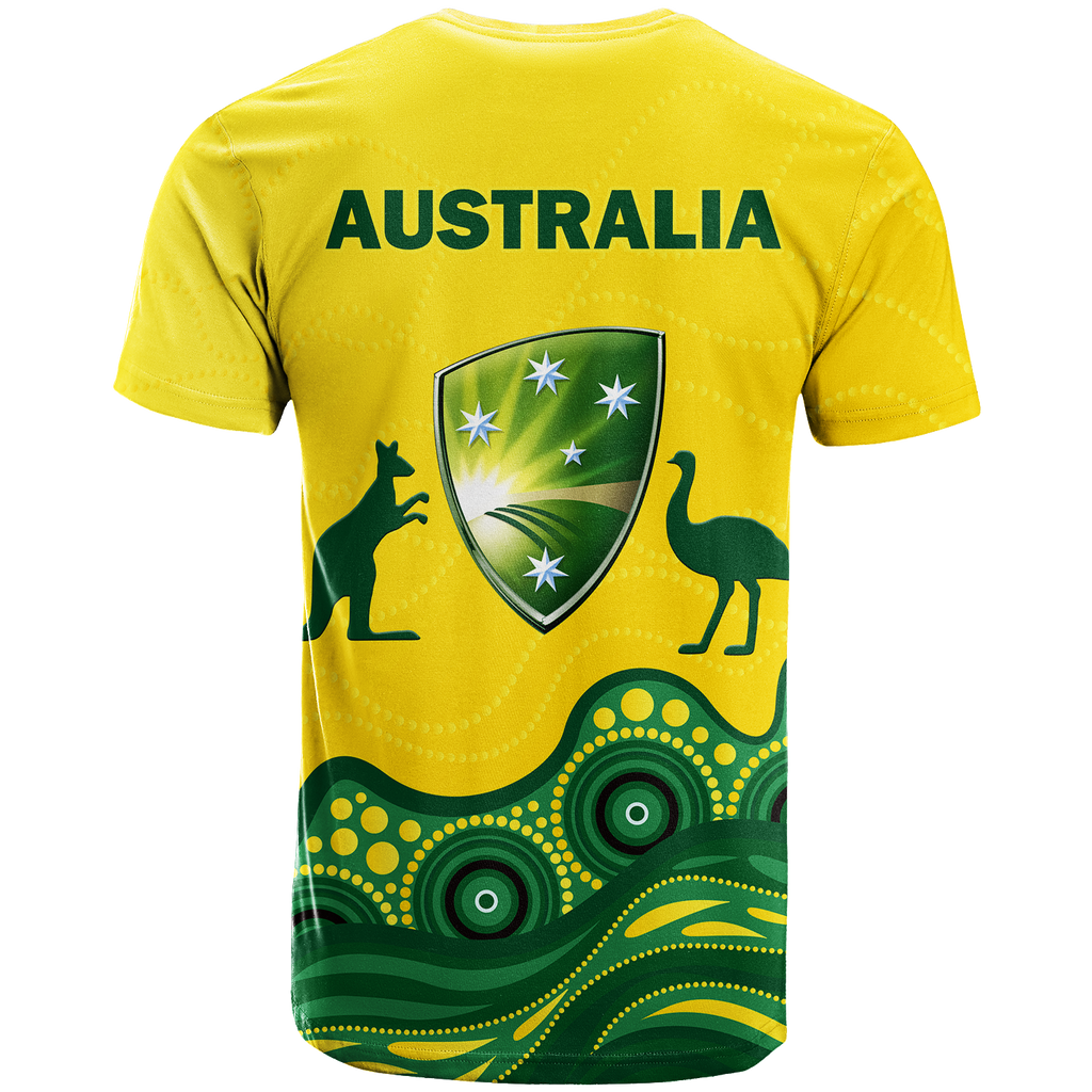 Australia Cricket Aboriginal Pattern T Shirt - LT2