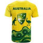 Australia Cricket Aboriginal Pattern T Shirt - LT2