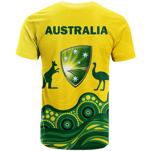 Australia Cricket Aboriginal Pattern T Shirt - LT2