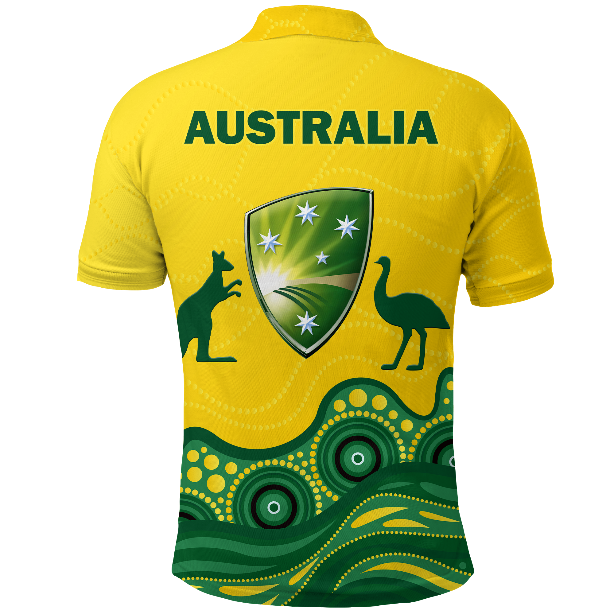 Australia Cricket Aboriginal Pattern Polo Shirt - LT2