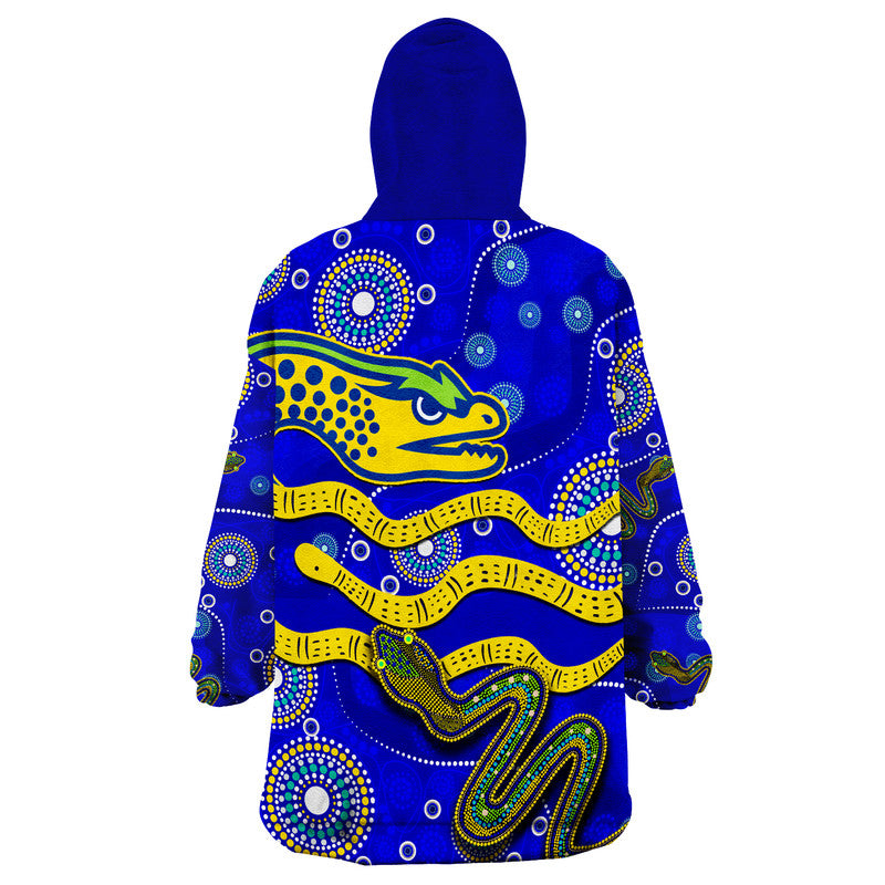 eels-rugby-wearable-blanket-hoodie-aboriginal-blue-style