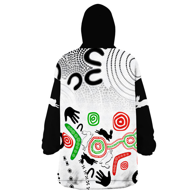 rabbitohs-rugby-wearable-blanket-hoodie-aboriginal-white-style