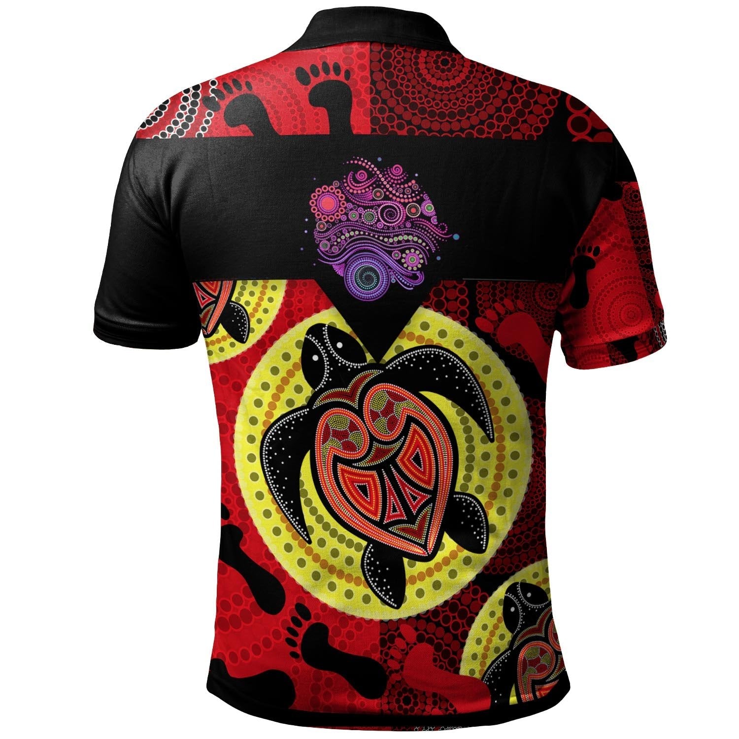 aussie-aboriginal-polo-shirt-with-foot-indigenous