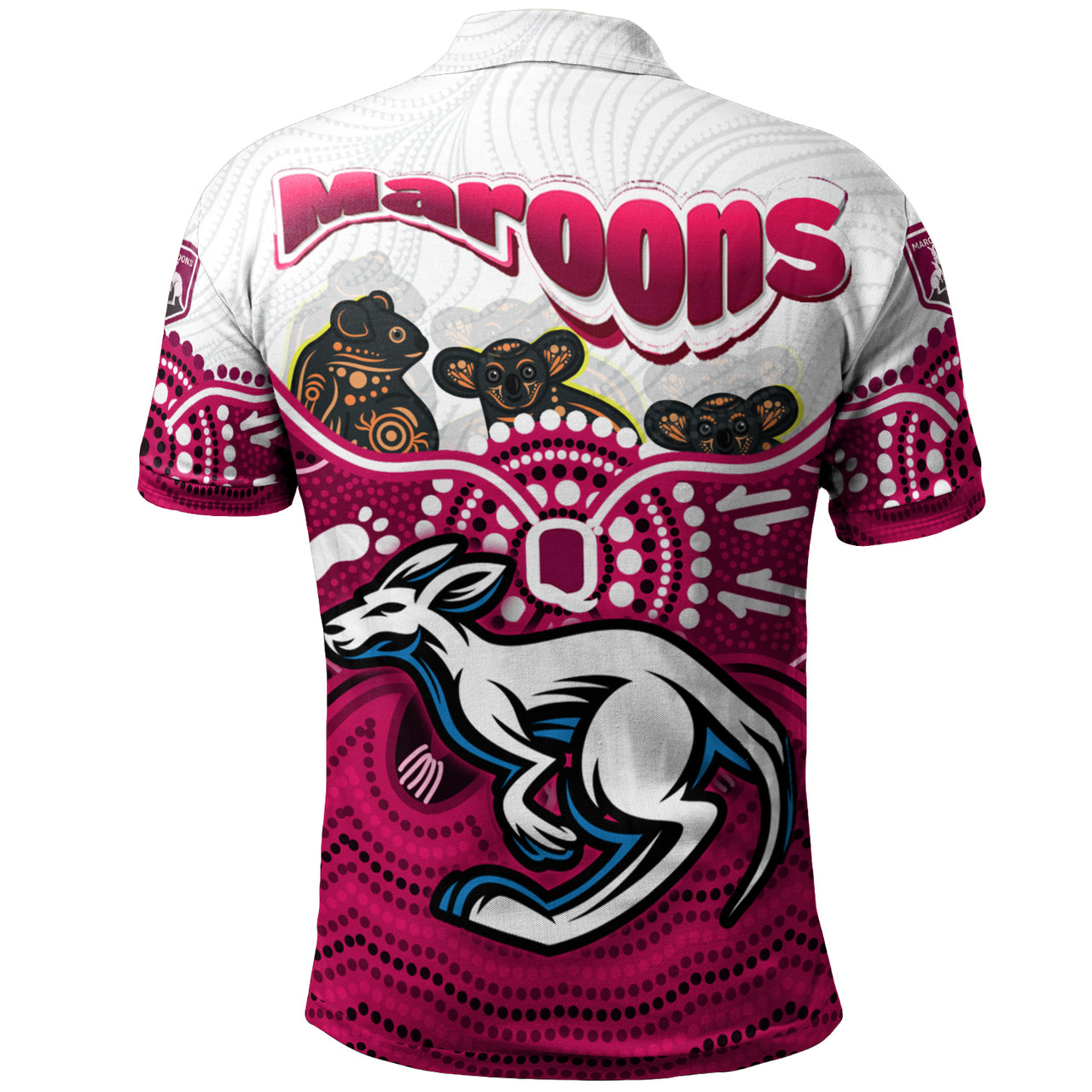 maroons-rugby-aboriginal-custom-polo-shirt-the-cane-toads-with-indigenous-koala