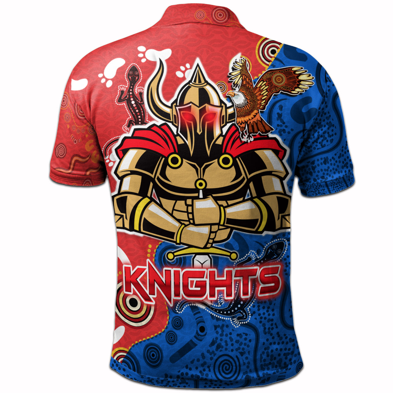 knights-aboriginal-rugby-polo-shirt-custom-indigenous-knights-with-aussie-lizard-and-eagle