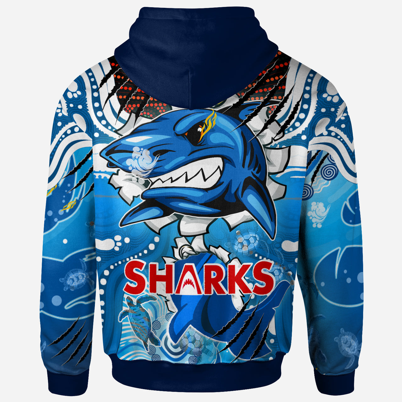 sharks-aboriginal-custom-rugby-hoodie-the-indigenous-sharks-scratch-style