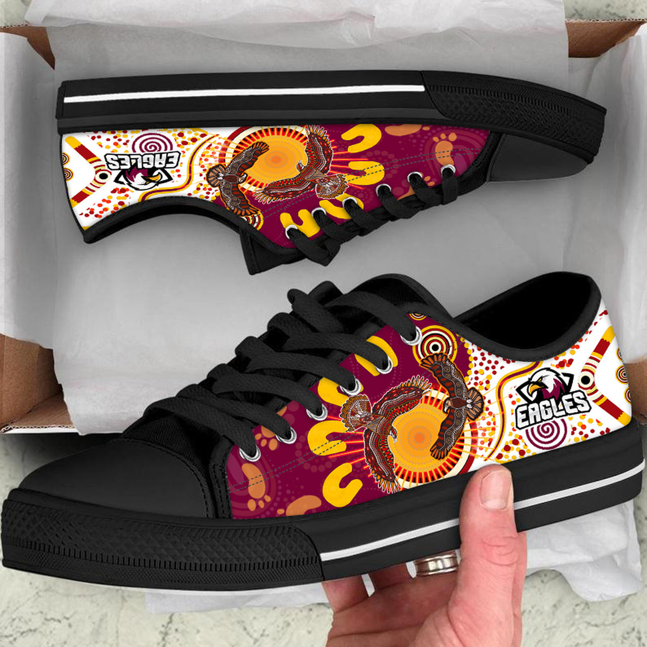 sea-eagles-aboriginal-rugby-low-top-shoes-double-sea-eagles-with-tribal-sun-and-footprints