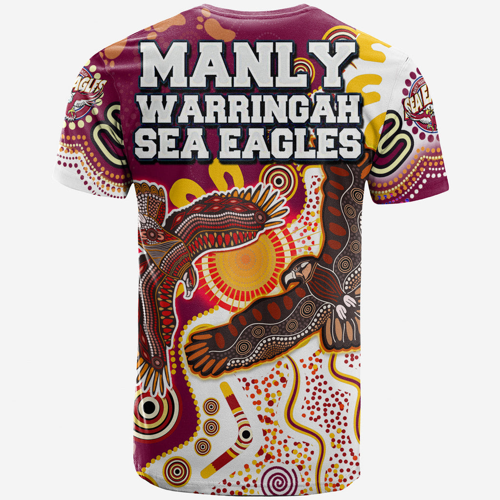 sea-eagles-aboriginal-rugby-custom-t-shirt-double-sea-eagles-with-tribal-sun-and-footprints