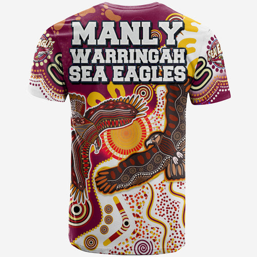 sea-eagles-aboriginal-rugby-custom-t-shirt-double-sea-eagles-with-tribal-sun-and-footprints