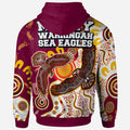 sea-eagles-aboriginal-rugby-custom-hoodie-custom-double-sea-eagles-with-tribal-sun-and-footprints