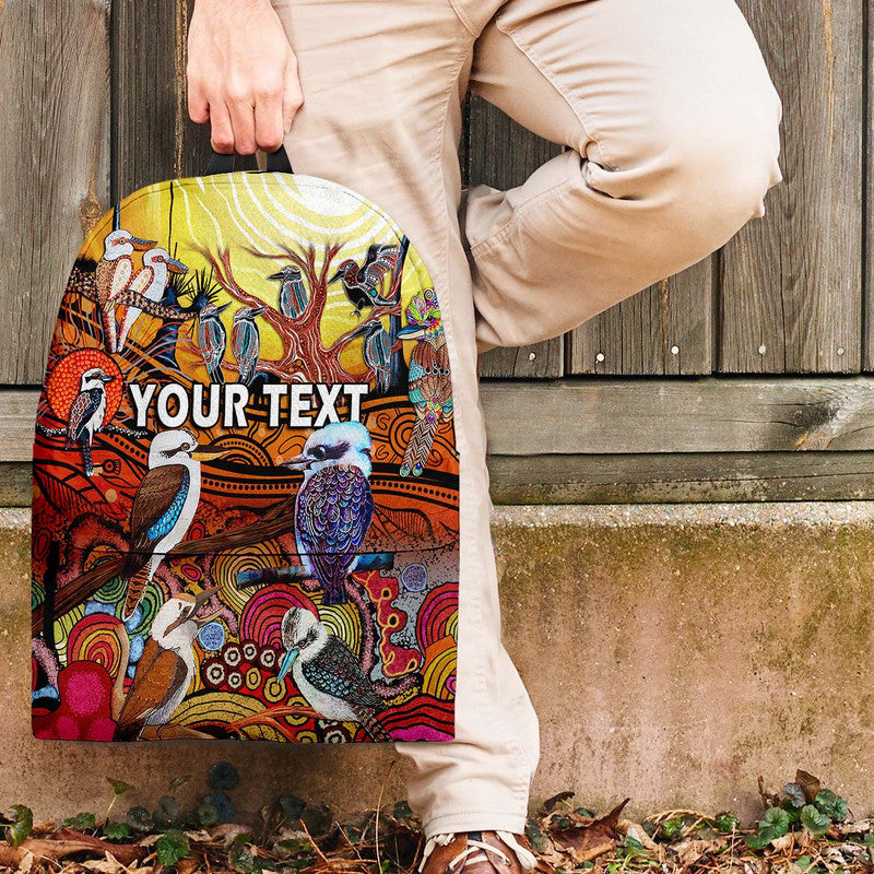 custom-personalised-australia-kookaburra-dreaming-aboriginal-arty-style-backpack