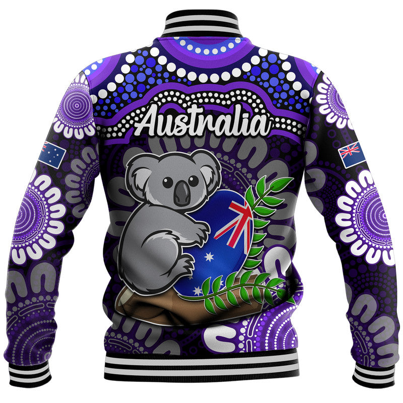 australia-koala-aboriginal-baseball-jacket-koala-hugging-rugby-ball-purple