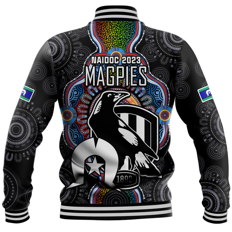 magpies-football-naidoc-week-2023-baseball-jacket-for-our-elders-indigenous