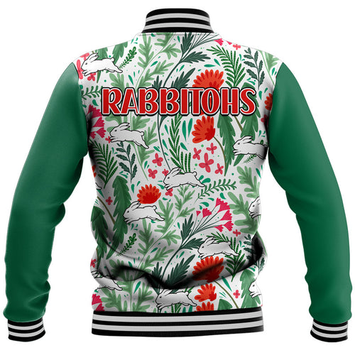 rabbitohs-poppy-flowers-field-baseball-jacket